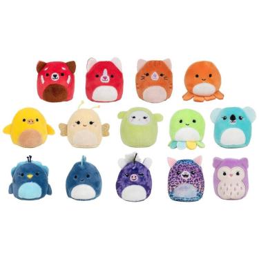 Imagem de Kit 14 Pelúcias Squishmallows de 5 cm para Crianças, Squishville SQM0157, Colorido