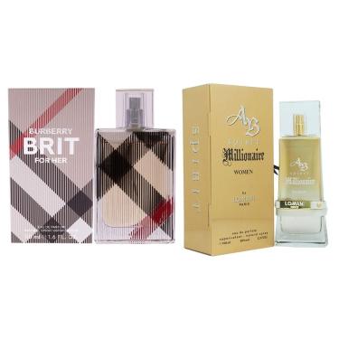Imagem de Perfume AB Spirit Millionaire e kit Burberry Brit para mulheres