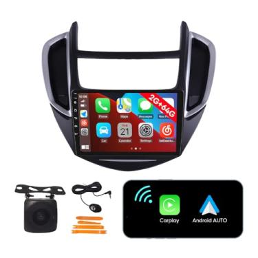 Imagem de [2G 64G] Android Car Stereo FM Radio Carplay Android Auto 22.9 cm Touchscreen Headunit Media Player com câmera reserva para Chevy Trax 2014 2015 2016
