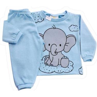 Imagem de Conjunto Roupa Bebê Menino de frio meia estação - Sem Marca, Azul, M