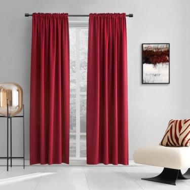 Imagem de Cortinas DONREN Backdrop 1,5 m x 2,7 m Thermal Blackout Red