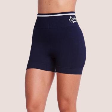 Imagem de Shorts Fitness Plié Sem Costura Liberdade em Cada Movimento, Marinho, 