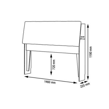 Imagem de Cabeceira Estofada Ísis Casal Amarula - Framar
