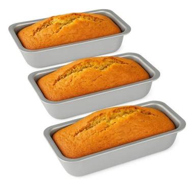 Imagem de Conjunto 3 Formas Assadeiras Alumínio Retangular Cozinha Forno Restaur