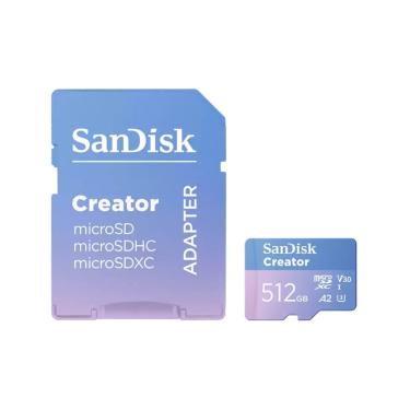 Imagem de Cartão de Memória 512GB SanDisk Creator MicroSDXC 190MB/s UHS-I V30 U3 A2