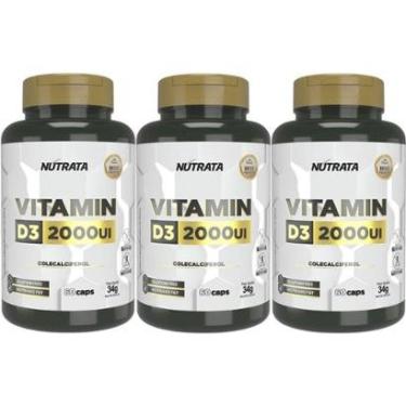 Imagem de Kit 3X Vitamina D3 - 60 Cápsulas - Nutrata-Masculino