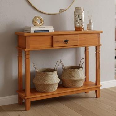 Imagem de Aparador Tradicional 1M – Em Madeira Maciça, Acabamento Envernizado, 1 Gaveta e 1 Prateleira