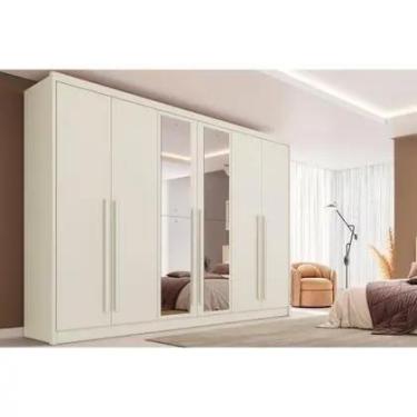 Imagem de Guarda Roupa Casal valencia com espelho - Móveis Europa