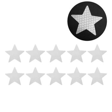 Imagem de Generic Decalque refletivo de para-choque prateado pentagrama losango grade adesivo refletivo para carro decoração personalizada corpo do veículo ou porta ou janela