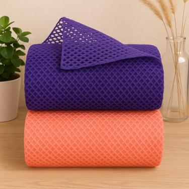 Imagem de Conjunto de rede de esponja de banho africana, redes esfoliantes para limpeza profunda da pele, esponjas de rede de banho como esfoliante corporal ideal para chuveiro, panos de lavagem diária do corpo