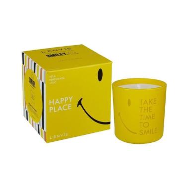 Imagem de Vela Perfumada Happy Place Smiley Positividade 170g Lenvie