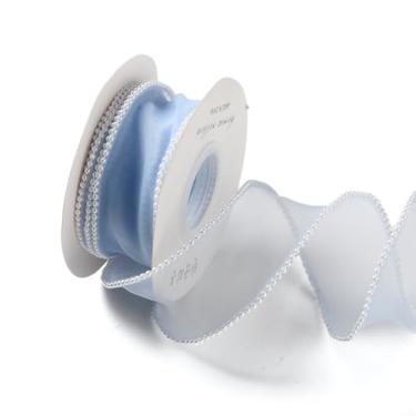 Imagem de 4 metros/rolo de fita de organza de 4 mm fita de malha com bordas de laço para fazer joias pacote de embrulho de presente vestido bolsa de roupas acessórios de casamento, aniversário, férias, festa