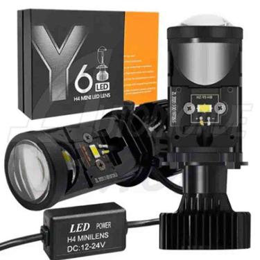 Imagem de Kit Ultra Led Projector Y6 Super Bco 6000K 120W 10Mil Lum H4