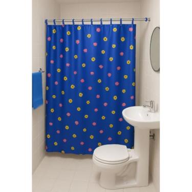 Imagem de Box Banheiro, Cortina para Box Tecido Poliester Impermeavél 180cm X 180cm Múltiplas Estampas de Temas(B-106)