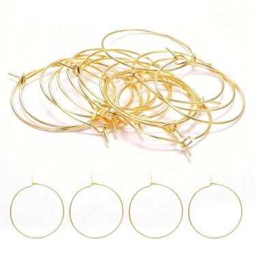 Imagem de 60 anéis de berloque banhados a ouro, conectores de contas de 25 mm para lembrancinhas de festa e marcadores de vidro