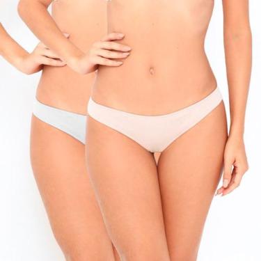 Imagem de Kit/2 Calcinha Biquíni Love Secret 819301 Algodão T. P/GG, M, 551, Nud