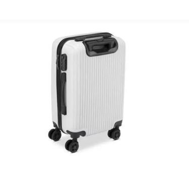 Imagem de Mala Bordo Branca 10Kg Viagem Avião Rod360 Cadeado Embutido - 123 Orga