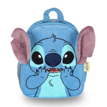 Imagem de Lancheira Térmica Stitch Disney Pelucia Meninas Escolar - Luxcel, Azul