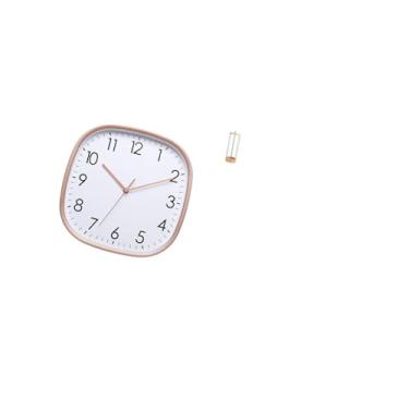 Imagem de Fenteer Relógio de Parede Digital Vintage E Organizador de Canudo Transparente com Design Artístico para Sala de Jantar, Fazenda, Academia, Bar, Pincéis de Ma