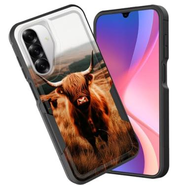 Imagem de CICPLKSE Capa protetora para Galaxy A17 5G, camada dupla, híbrida, à prova de choque, rígida, policarbonato macio, TPU (poliuretano termoplástico), capa protetora para Samsung Galaxy A17 5G 6,7