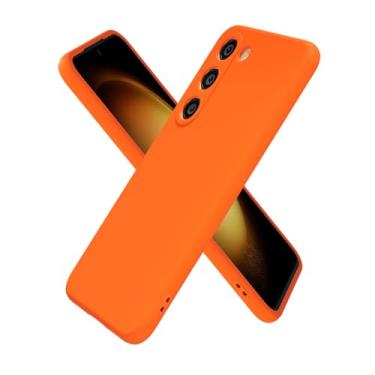 Imagem de oakxco Capa de silicone para Samsung Galaxy S23 Plus, ultrafina, fina, para mulheres, meninas, cor lisa, minimalista, estética, fofo, design feminino, gel de borracha macia com capa para câmera