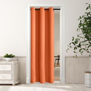 Imagem de Cortinas de porta MYSKY HOME Burnt Orange Blackout 86x203cm