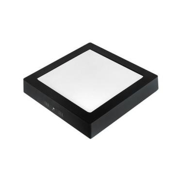 Imagem de Painel de Led Taschibra Quadrado Lux de Sobrepor 18W Bivolt Preto, 650