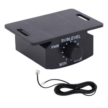 Imagem de Jectse Botão de Controle de Graves Universal, Controlador de Volume de Subwoofer de 6 Pinos Com Cabo de Extensão de 13 Pés, Compatível Com a Maioria Dos Amplificadores de Carro
