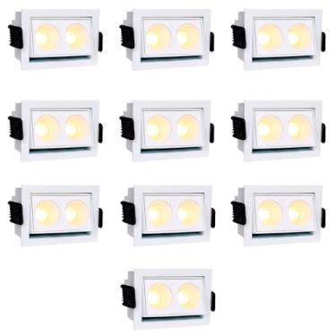 Imagem de 10 Spot Mini Downlight Duplo Led Embutir Direcionável Bet94