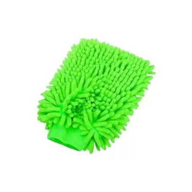 Imagem de Kit Luva de Microfibra +2 Pano Automotivo + Esponja para Lavagem e Acabamento de Carros e Superfícies Lisas (Coes Variadas)