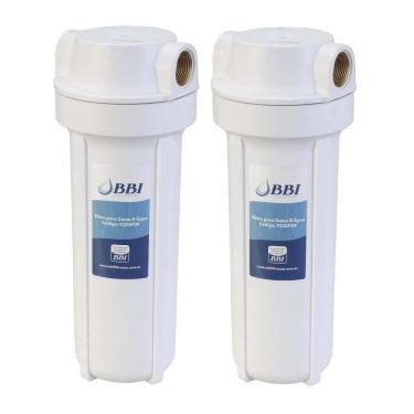 Imagem de 2 Filtro De Agua Bbi Para Caixa D\'água E Entrada Cavalete Cisterna Poço Poe Com Refil Plissado Lavável Cor Branco Tipo De Refil