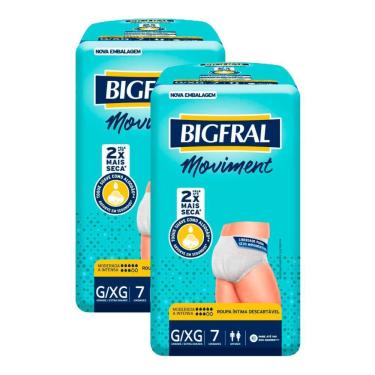 Imagem de Kit 2 Roupa Íntima Bigfral Moviment G/XG 7 Unidades