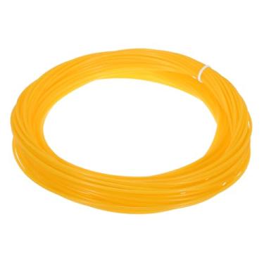 Imagem de PATIKIL Kit de reparo de vime, 20 m 2,4 mm redondo sintético material de vime tecido de vime de plástico conjunto de vime para artesanato DIY e fabricação de cestas de tecelagem, amarelo manga