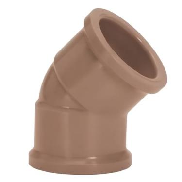 Imagem de Joelho 45° Soldável em PVC, Marrom, para Água Fria, Pressão 750 kPa, Diâmetros 20-50mm, Uso Residencial, Comercial e Industrial (50un - 25mm)