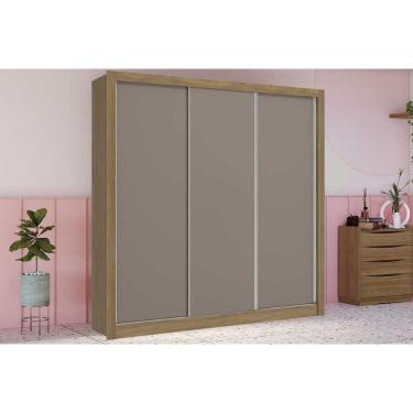 Imagem de Guarda Roupas 3 Portas De Correr E 2 Gavetas M570 Nogueira/fendi - Kappesberg