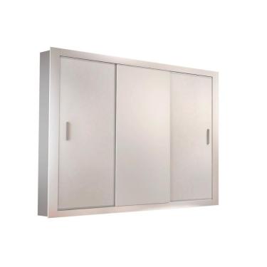 Imagem de Guarda Roupas 3 Portas De Correr E 4 Gavetas Veneza Branco - Rufato