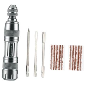 Imagem de Colaxi Kit de Reparo de Pneus Tubeless para Bicicleta - Acessórios de Alto Desempenho - Kit de Reparo Robusto para Bicicletas, Prata