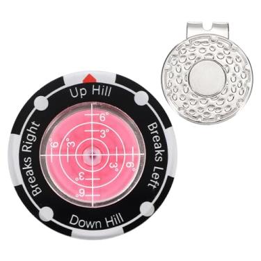 Imagem de YELARXI Leitor verde golfe, marcador de bola de golfe com bolha de auxílio de leitura verde de alta precisão e clipe magnético para tampa - adequado para (treinamento/acessórios/presente/homens e