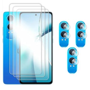 Imagem de Para OnePlus Nord CE4 Lite 5G, filme de vidro de vidro com cola total de 6,67 polegadas com proteção de tela transparente