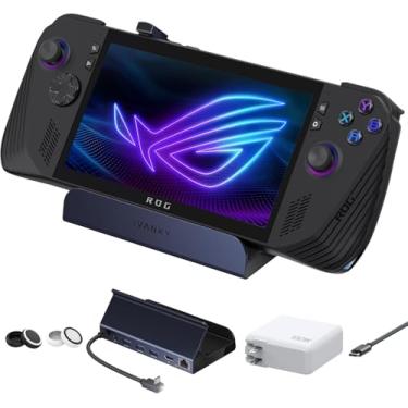 Imagem de iVANKY Legion Go/ROG Ally/Steam Deck Dock com carregador PD de 100 W, estação de ancoragem 8 em 1 com HDMI 4K a 144Hz Gigabit Ethernet, USB-A 3.0, porta USB-C de carregamento de 100 W para deck de