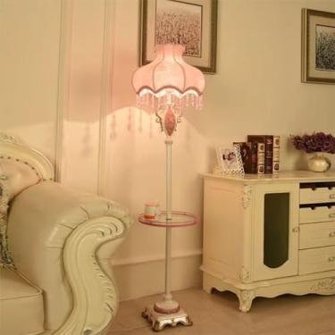 Imagem de Luminária de chão retrô americana, estilo europeu, luxuosa, para sala de estar, quarto, escritório, casa de campo, decoração de interiores, sofá (Estilo 11, 1 unidade)