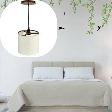 Imagem de Pendente Cúpula De Teto 20x18 Cm Decoração Luminária Artesanal Rústico Modelo Em Madeira MDF Fio 1 Metro