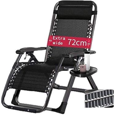 Imagem de Espreguiçadeira de jardim, cadeiras reclináveis inclinadas com gravidade zero, espreguiçadeira, cadeira reclinável, adequada para varanda, pátio, jardim, deck, gramado, portátil, para acampamento,