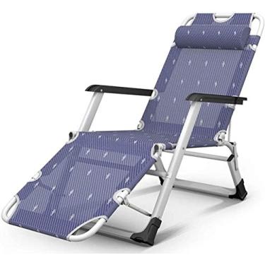 Imagem de Espreguiçadeira, cadeiras de pátio, reclináveis para pessoas pesadas, ao ar livre, praia, gramado, acampamento, portátil, cadeira dobrável para jardim, com suporte para travesseiro de pescoço 200 kg