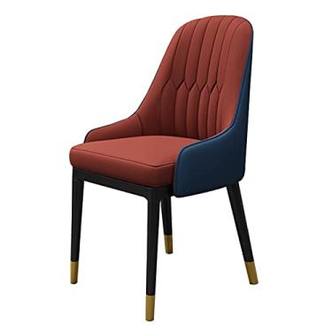 Imagem de Cadeira de jantar, cozinha, sala de jantar, móveis, cadeiras de cozinha, cadeiras de jantar modernas de couro PU com encosto alto, assento macio, cadeiras de sala de estar, cadeira lateral de couro à