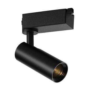 Imagem de 7W adjustable LED track spotlights, suitable for commercial restaurants, dining tables, bars, anti-glare lighting, eco-friendly spotlights, and spotlight cores (2-Wire Track D-Black,7w-2700k)