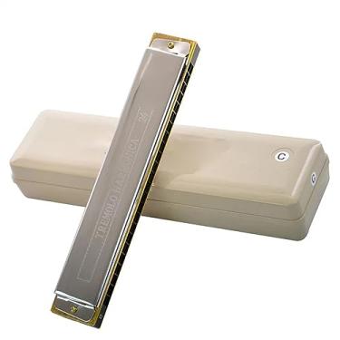 Imagem de Gaita Tremolo 24 Furos Tradicionais Notas Duplas Chave C Fósforo Bronze Palhetas Instrumentos Harpa