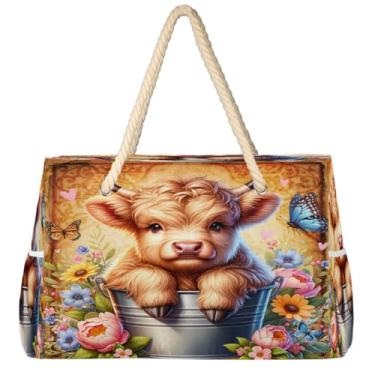 Imagem de hongjinglin Bolsa de praia grande, leve, dobrável, com balão fofo, unicórnio, piscina, bolsa de ombro, Cor 17, Large