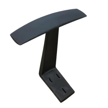Imagem de YWJLQH Apoio de braço giratório para cadeira de escritório, fácil de instalar, com furos de montagem padrão, design ergonômico na cor preta, ideal para