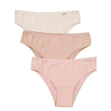 Imagem de Kit/3 Calcinha Biquíni DelRio 51509 Feminina Basic Microfibra T. P/GG,